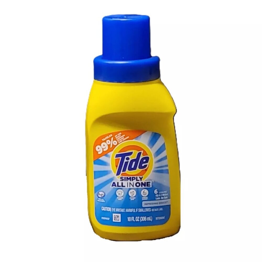 Tide Simply All In One Liquid Laundry Detergent, Refreshing, 10 fl oz - 10 Pack